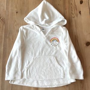 Awesome white terry hoodie. 3T